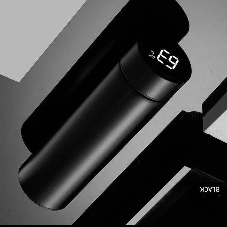 smart temperature display thermos bottle with tea filter - Cheap29