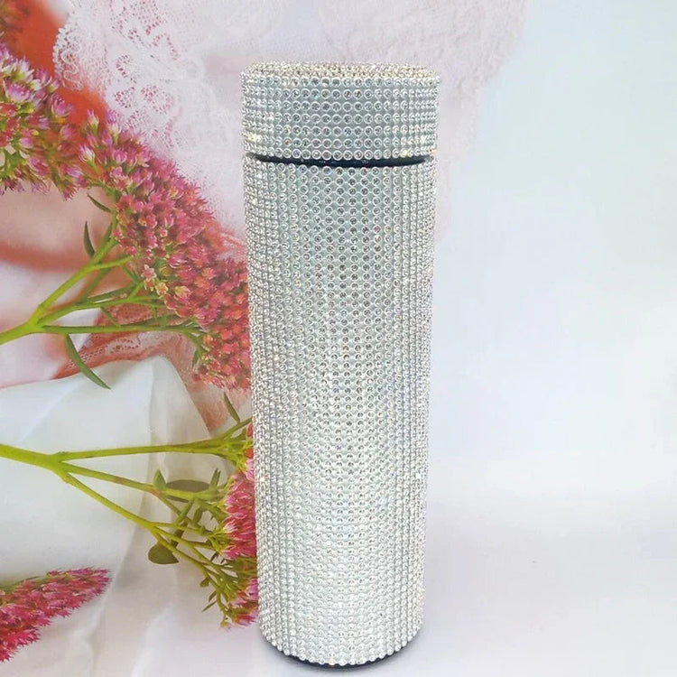 luxury diamond thermos bottle temperature display - Cheap29