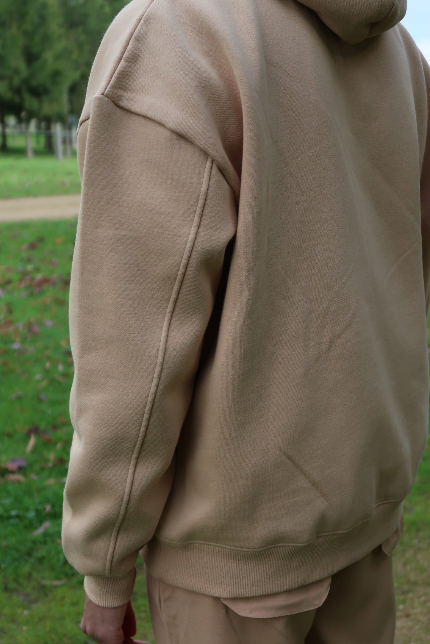 Brushed Hoodie - Beige-3