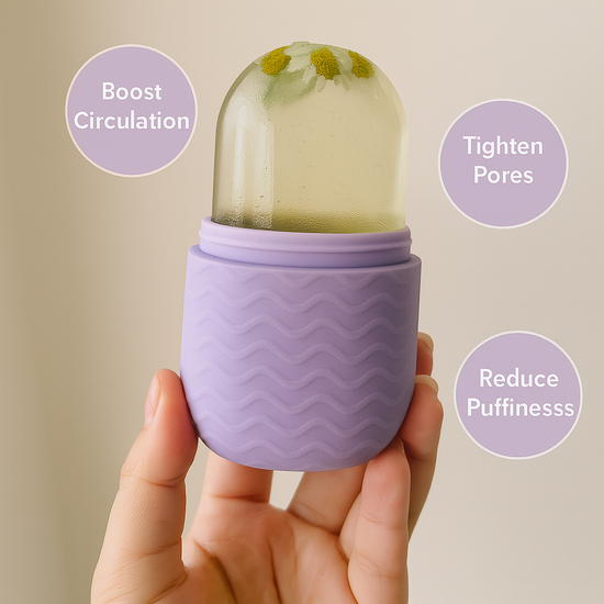 Silicone Facial Ice Roller & Ice Mold – Reduce Puffiness & Tighten Pores