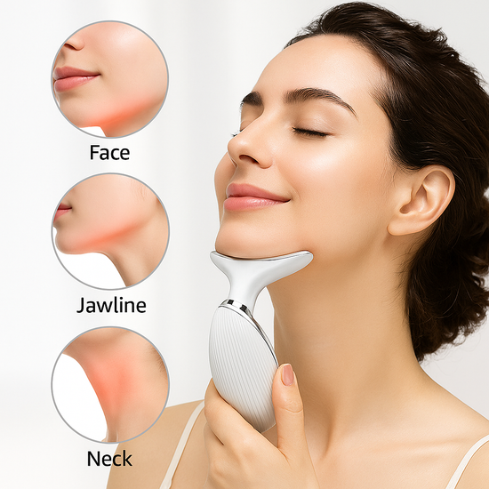 EMS Neck Tightening Massager – Microcurrent Wrinkle Lifter with Heat Therapy