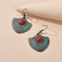 Oxidized Traditional Jewellery Beads Carved Geometric Dangle Vintage Earrings-4